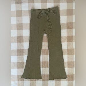 Billabong Juniors XS/S Green Knit Flare Ribbed Pants